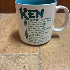 Ken White and Blue Mug